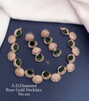 Silver And Rose Gold AD Diamond Necklace 4 Catalog
